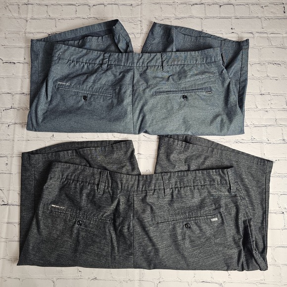 Hurley X Nike Dri-Fit Mens Chino Shorts 38 Gray Blue (Bundle‎ Of 2) Golf Casual - Picture 2 of 14